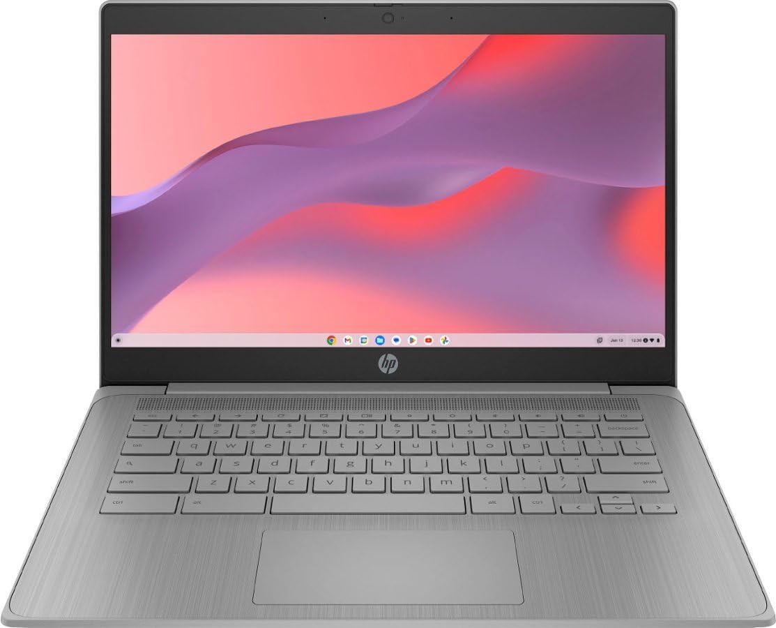 Hp 2023 Newest Chromebook Laptop, 14 Inch Display, Intel Celeron N4120 Processor, 4Gb Ram, 64Gb Emmc, Intel Uhd Graphics 600, Wi