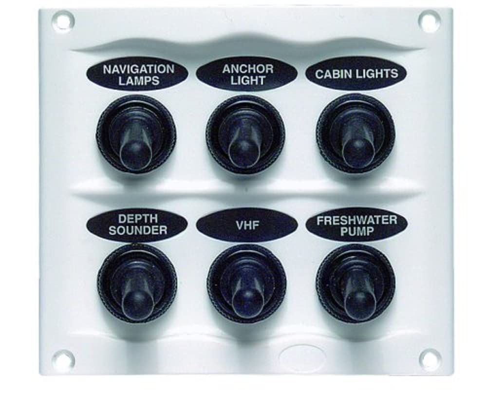 Bep 900 6Wpw Splash Proof Panel   6 Way   White