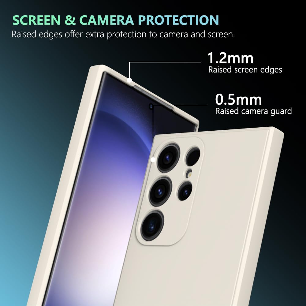 Wogroo For Samsung Galaxy S23 Ultra Case White, Scratch Resistant With Soft Touch, Slim Thin Phone Cover For Samsung Galaxy S23