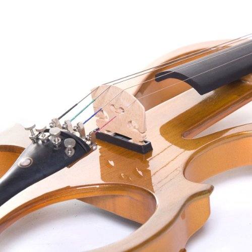Cecilio 4/4Cevn-1Y Solid Wood Yellow Maple Metallic Electric/Silent Violin With Ebony Fittings In Style 1 (Full Size)