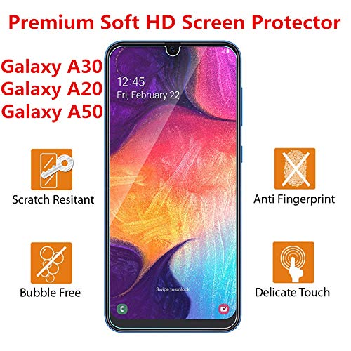 Lozetor Galaxy A50/A30/A20 Case With Hd Screen Protector, Dual Layer Shockproof Case With 360 Degree Rotating Ring Holder Kickst