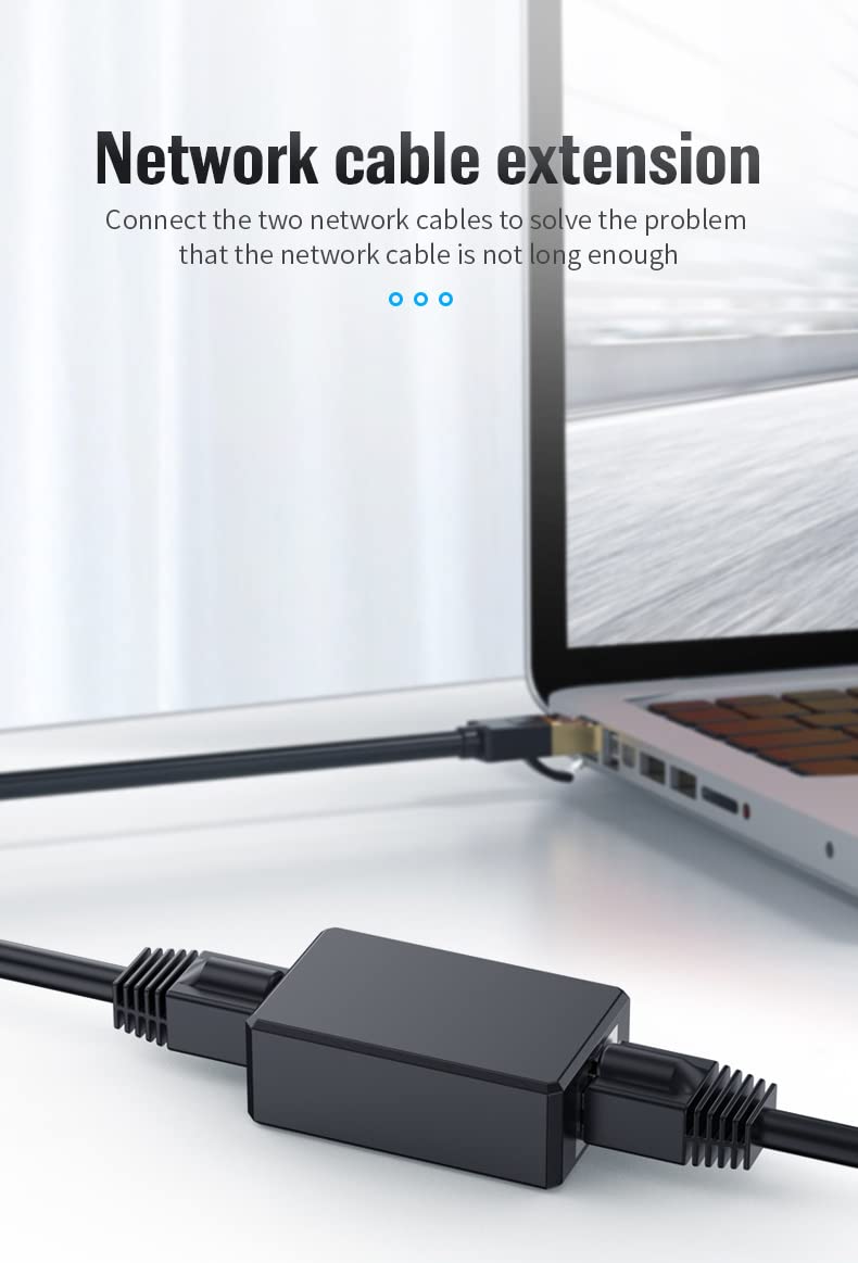 Bols (2 Pack) Rj45 Female To Female Coupler, Ethernet Coupler,Ethernet Extension, For Cat5/ Cat5E/ Cat6E/ Cat7/ Cat7 Ethernet Ex