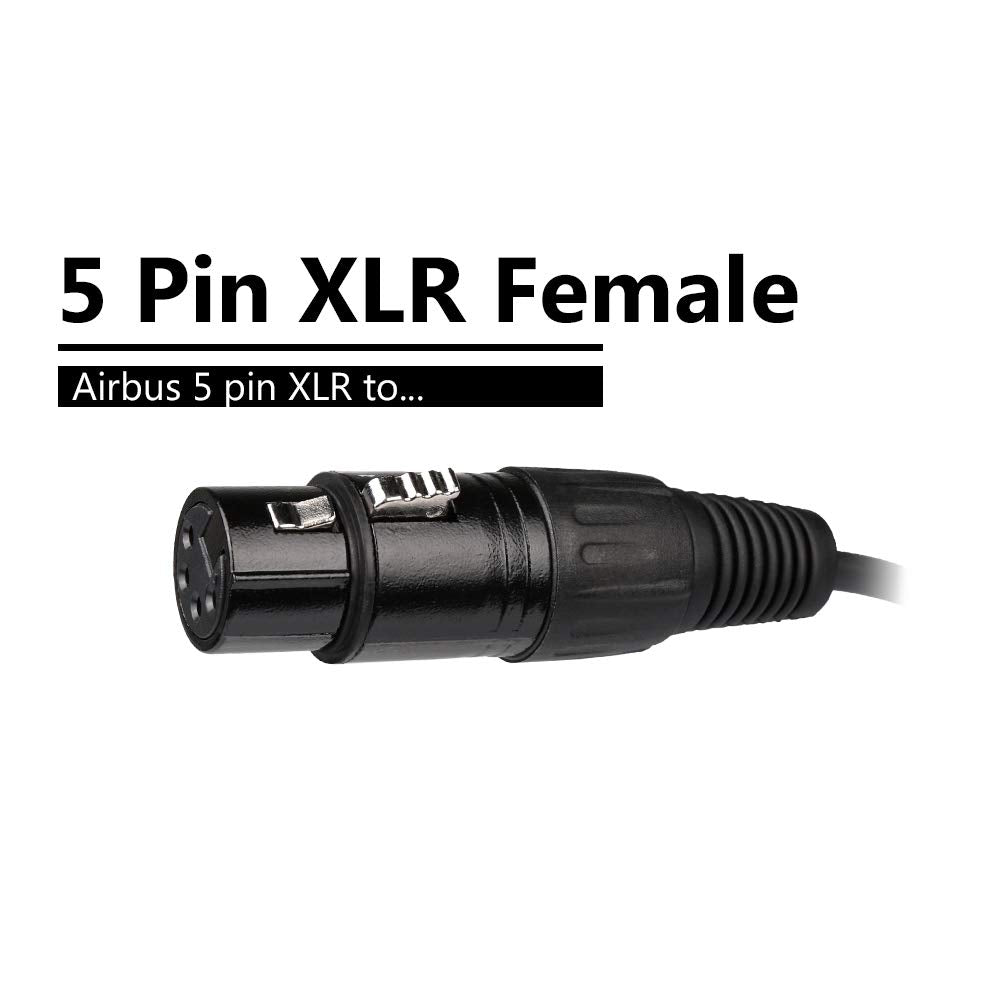 R Spider Wireless Airbus Xlr Headset To General Aviation (Ga) Dual Plugs Headset Adapter