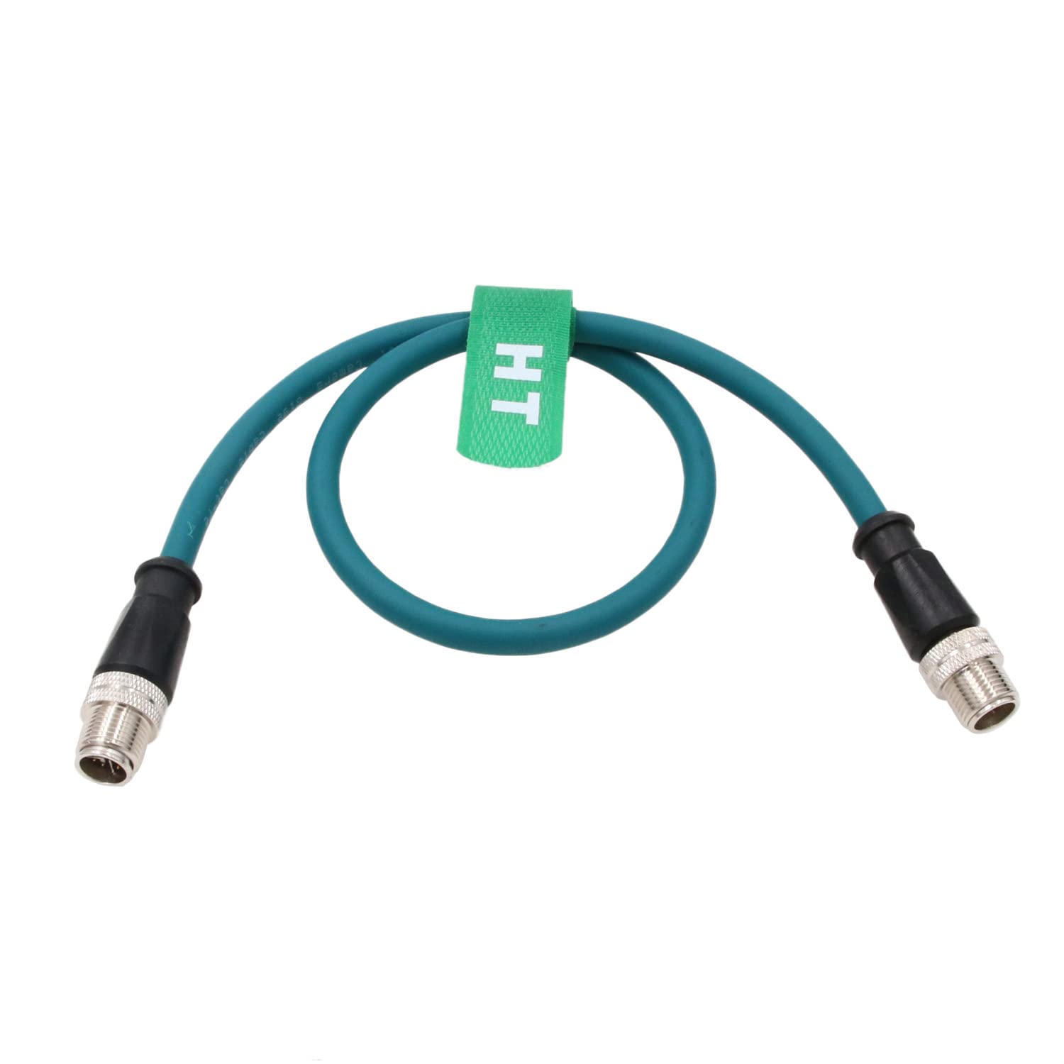 Hangton M12 8 Pin X Coded To 8 Pole X Coding Gigabit Ethernet Cat7E Cable For Cognex Industrial Sensor Camera 50Cm
