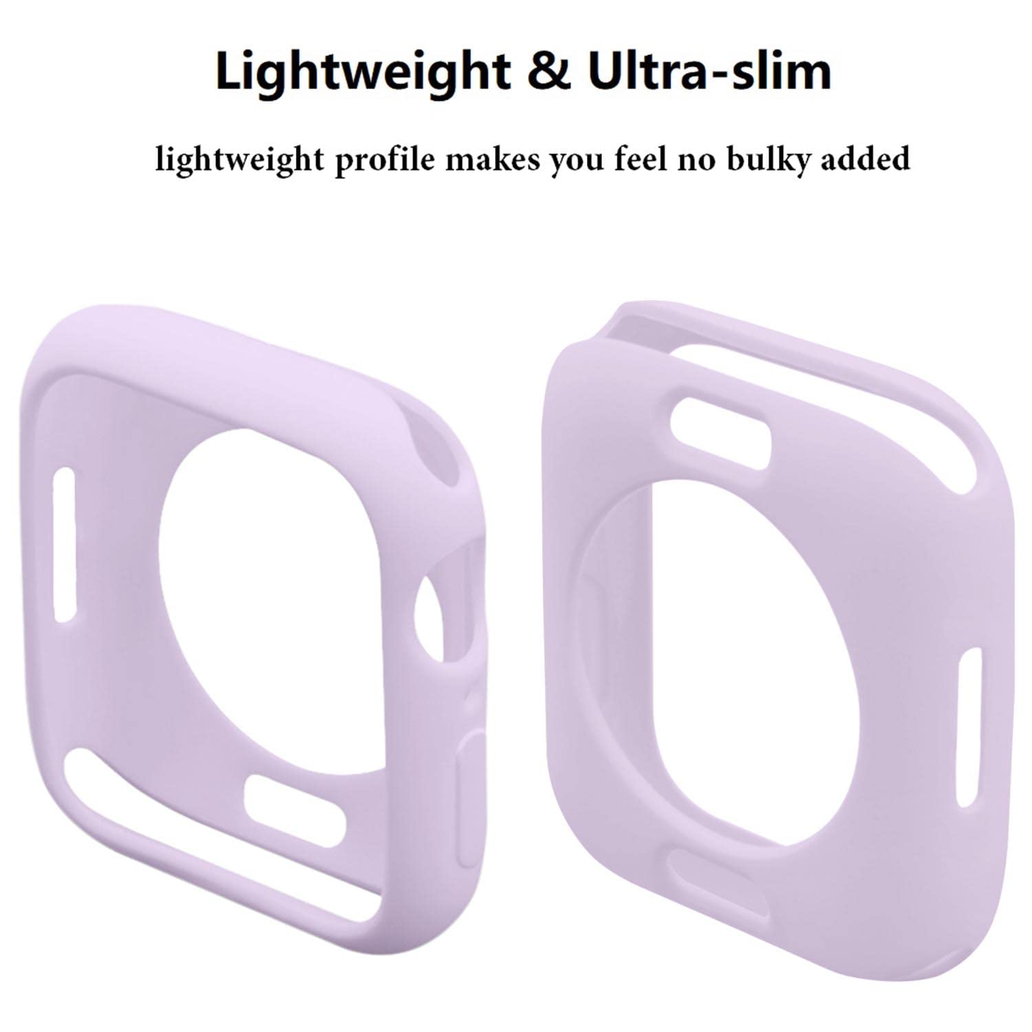 Hontao Ultra Thin Soft Tpu Shockproof Bumper Case For Iwatch Apple Watch Series Se 6/5/4 Purple 44Mm