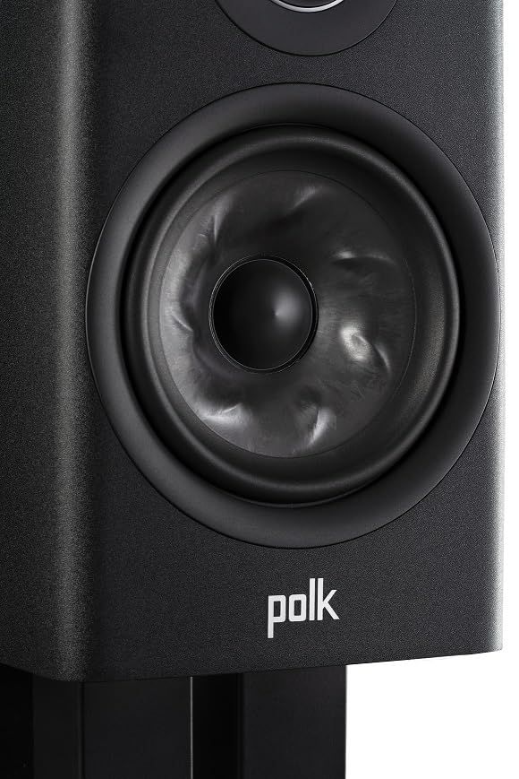 Polk Reserve R100 Small Bookshelf Speaker For Dynamic, Detailed Home Theater Audio, 1 Pinnacle Ring Tweeter & 5.25 Turbine Cone