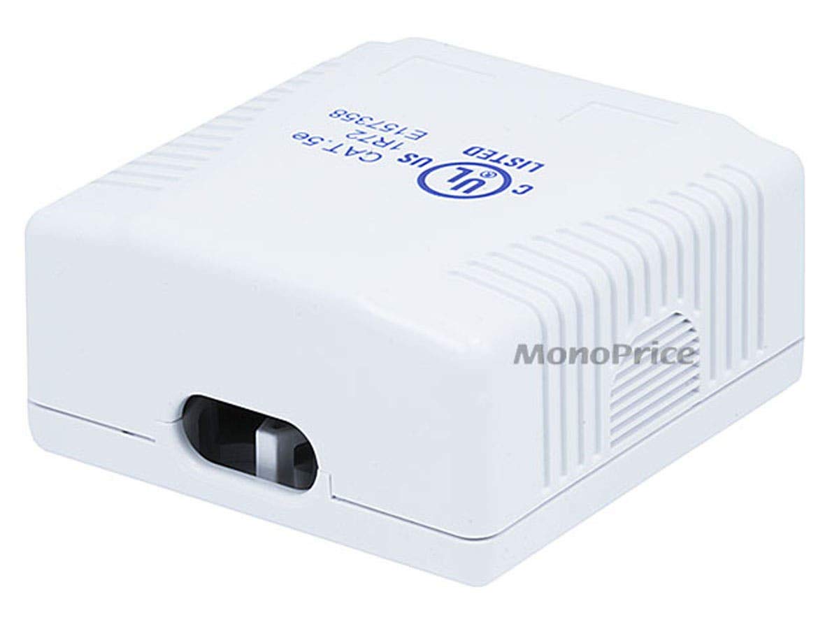 Monoprice Surface Mount Box Cat5E Double (107091) White