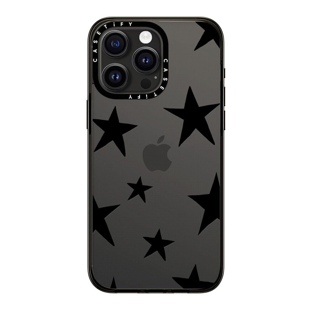 Casetify Compact Case For Iphone 15 Pro Max [2X Military Grade Drop Tested / 4Ft Drop Protection]   Stars Black   Clear Black