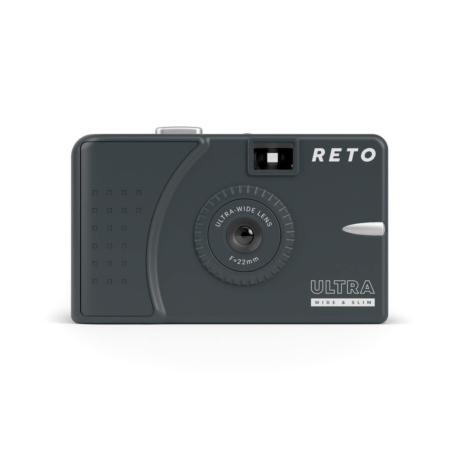 Reto Ultra Wide And Slim 35Mm Reusable Daylight Film Camera   22Mm Wide Lens, Focus Free, Light Weight, Easy To Use (Charcoal)