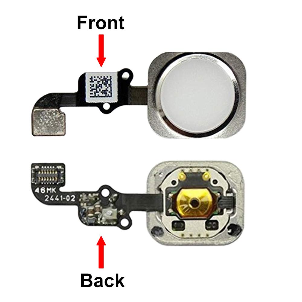 Mmobiel Home Button Compatible With Iphone 6/6 Plus   Flex Cable Connector   Replacement   Incl. Screwdrivers   White