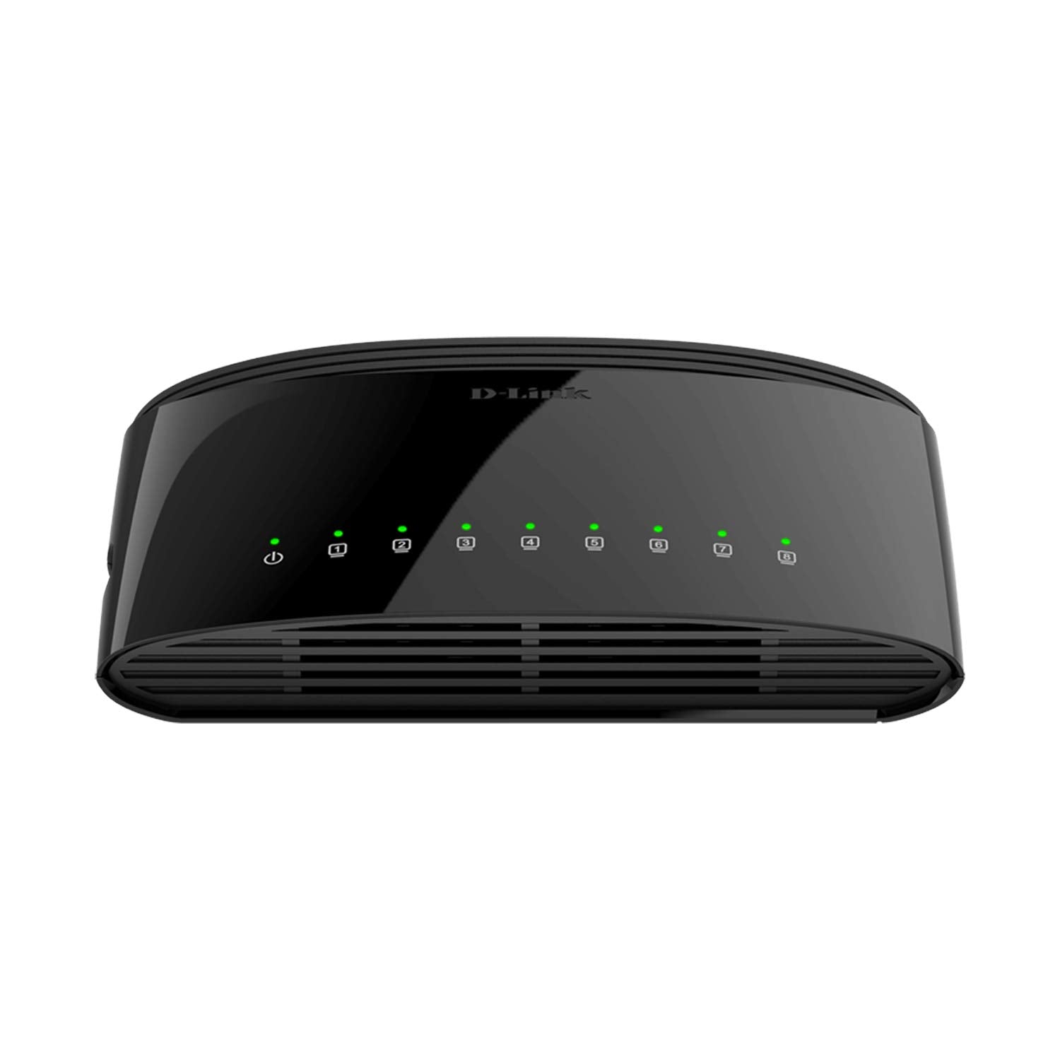 D Link Ethernet Switch, 8 Port Gigabit Plug N Play Compact Design Fanless Desktop (Dgs 1008G), Black