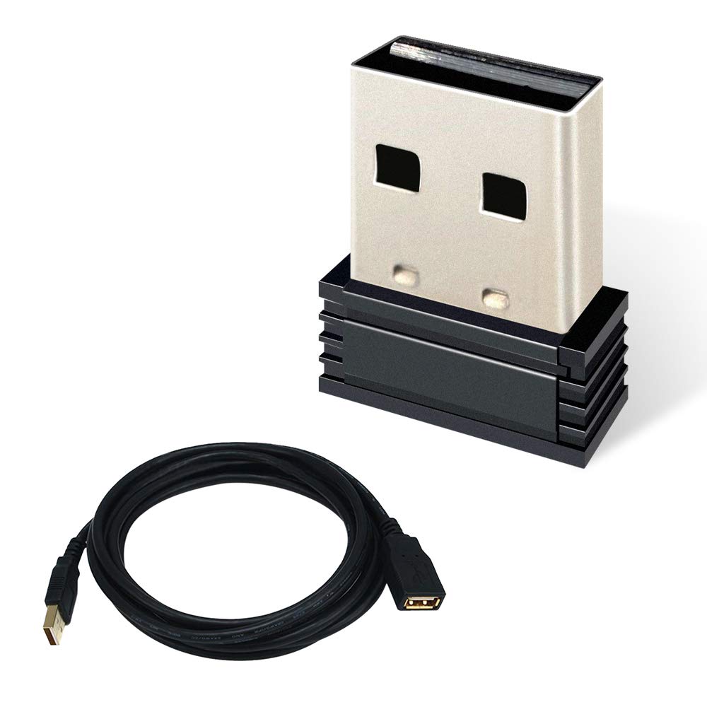 Usb Ant+ Stick Dongle Adapter Wireless Receiver For Zwift, Thesufferfest, Trainerroad, Rouvy To Upgrade Bike Trainer (With 3 Meters Extension Cable)