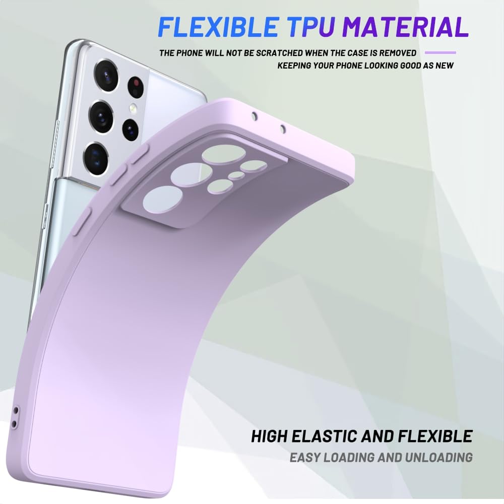 Wogroo For Samsung Galaxy S21 Ultra Case Purple, Scratch Resistant With Soft Touch, Slim Thin Phone Cover For Samsung Galaxy S21