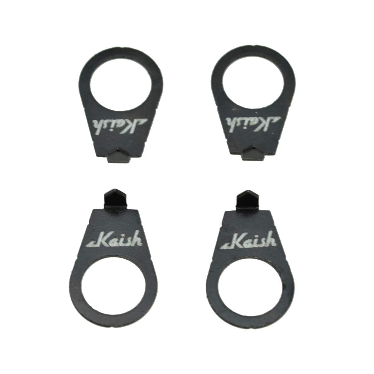 Kaish Set Of 4 Lp Guitar Knobs Pointer Plate 3/8'' Knob Position Indicator For Usa Lp Les Paul Or Cts Pots Black