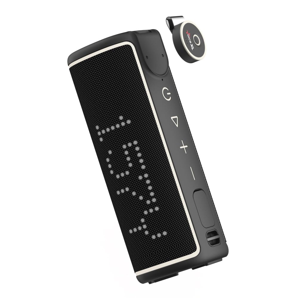 GOLFBUDDY Voice XL Magnetic Golf GPS Speaker  Distances Visible, Rich Sound with 20W Woofer & 10W Tweeter, Clipon Remote Contr