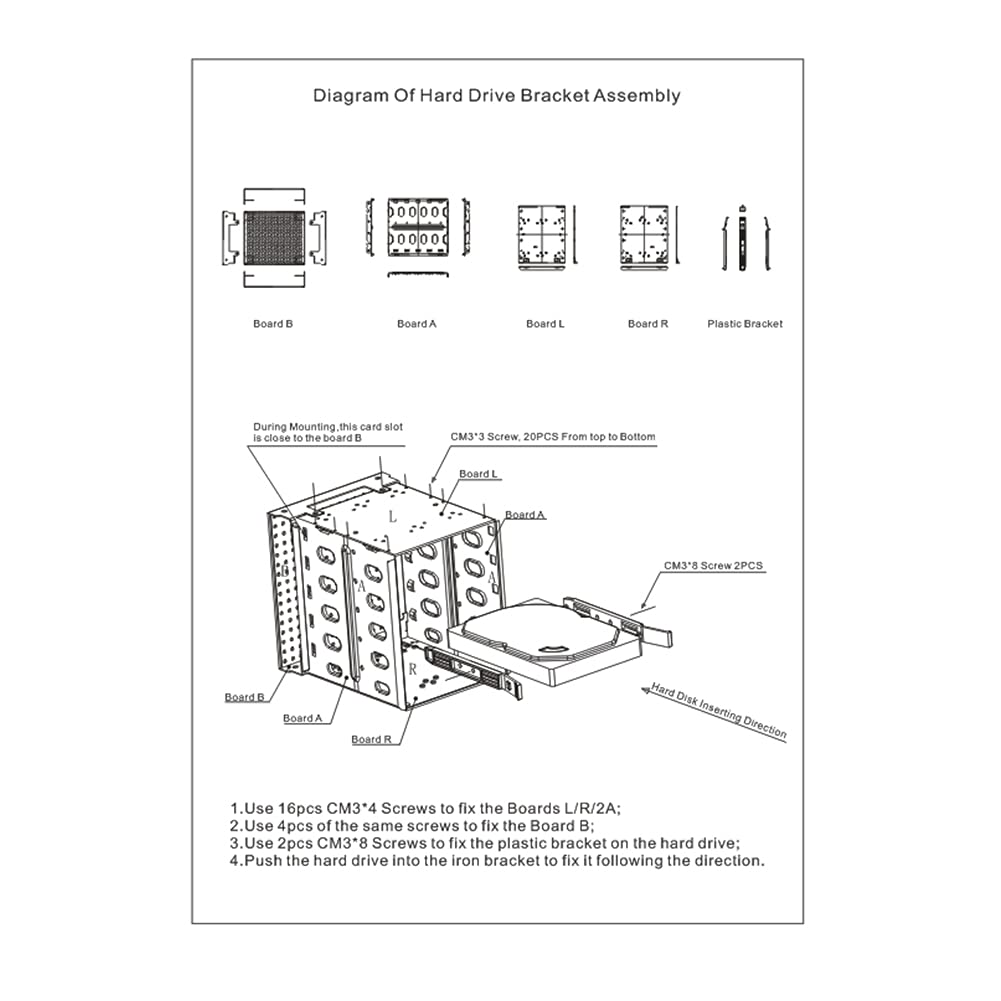 Stainless Steel Hard Drive Cage, 5.25'' To 5X3.5'' Rack Sas For Computer, Hard Driver Tray With Fan Space   Hard Drive Cage Adap