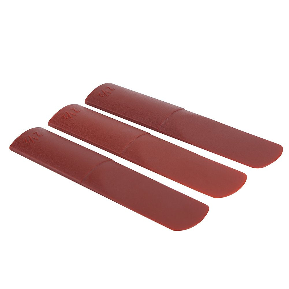 3Pcs Saxophone Reeds, 2.5 Strength Reeds For Saxophone(Red)