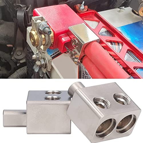 Pocreation 2 Pcs Amp Input Reducer,Dual 1/0 Gauge To 1/0 Gauge Wire Reducer Power And Ground Input Reducer Adapter For Car Audio