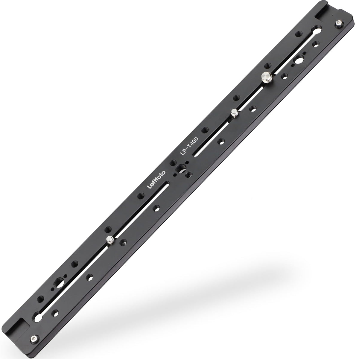 Leftfoto 400Mm Lengthened Quick Release Double Dovetail Slide Rail Universal Qr Plate, With Arri Locating Hole, 1/4'' & 3/8'' Th