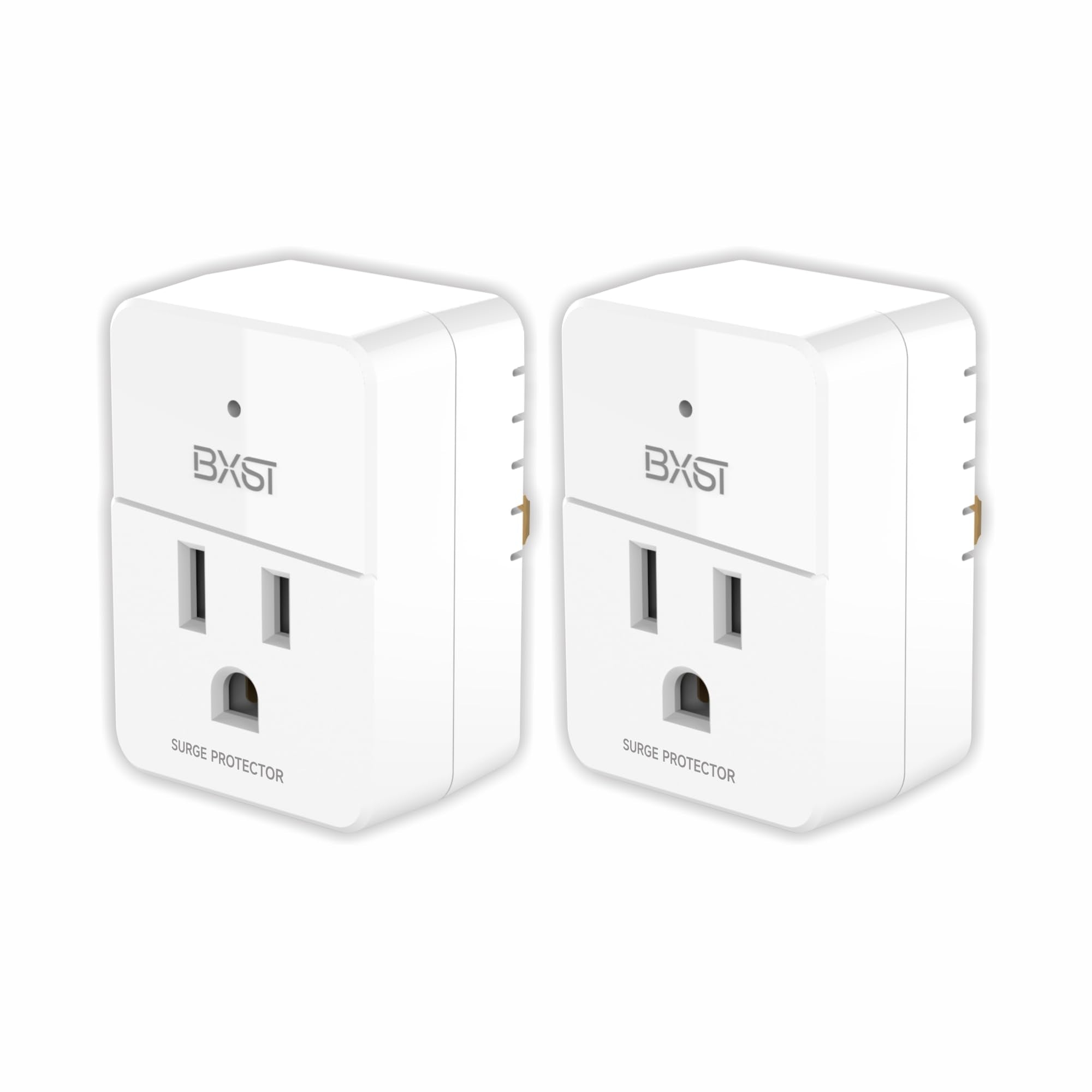 BXST Single Outlet Surge Protector, Mini Surge Protector for Refrigerators, PC, TV and Home Appliances, Flat Plug Wall Mount Pow