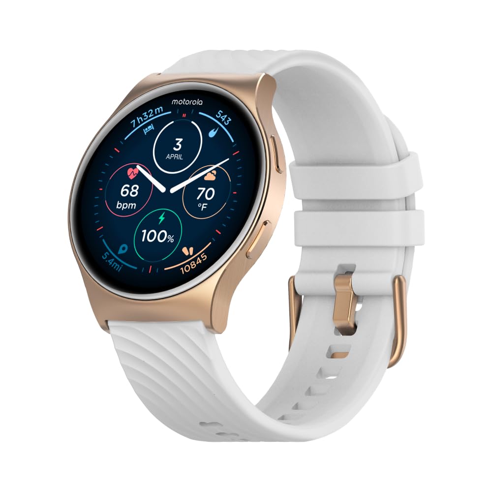 Motorola Moto Watch 120   Premium Bluetooth Smartwatch With Amoled Display, 10 Day Battery, Heart Rate & Spo2 Tracking, Fitness