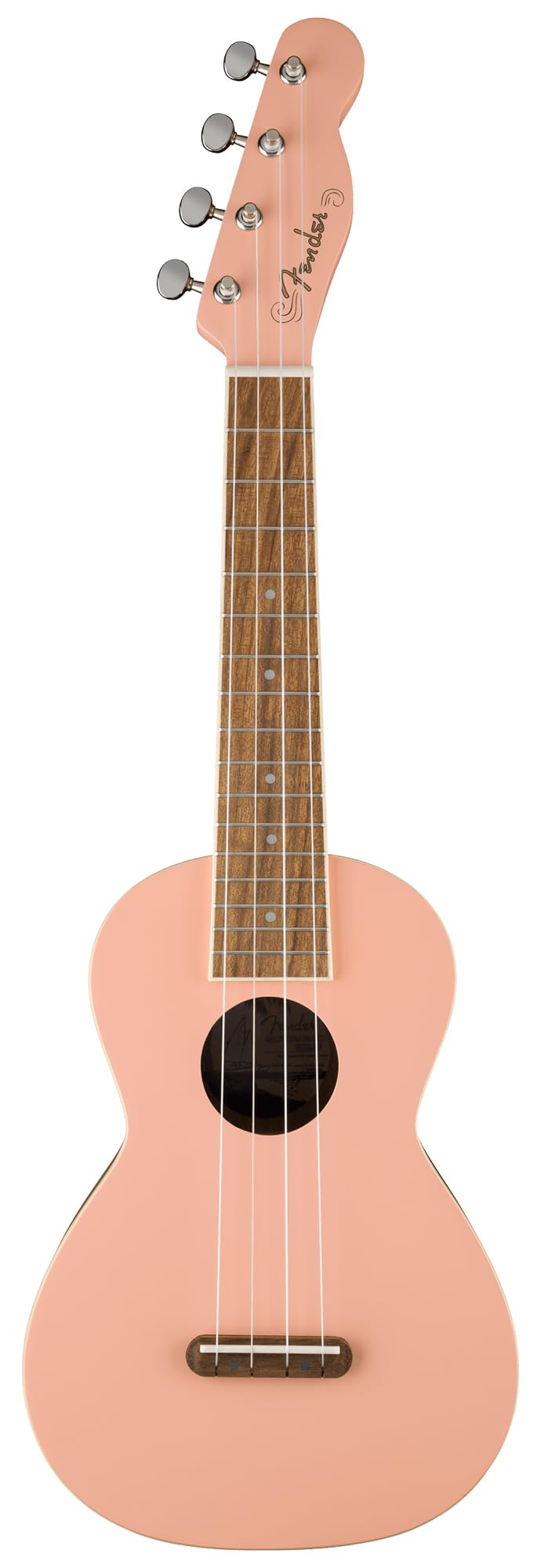 Fender Monterey Concert Ukulele - Shell Pink Bundle With Gig Bag, Tuner, And Austin Bazaar Instructional Dvd