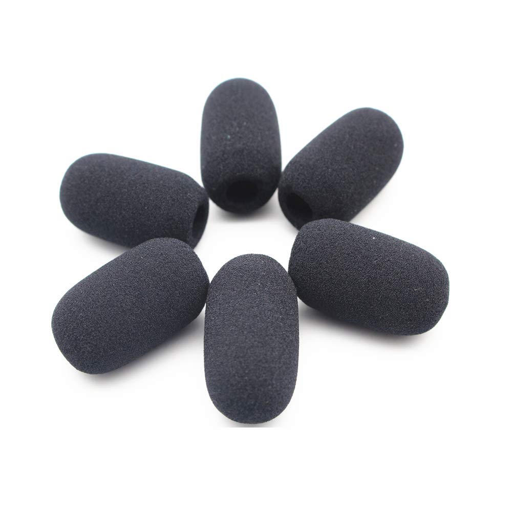 Saidbuds 6 Pack Microphone Windscreens, Dense Mic Foam Covers Windshields for Lightspeed Astro A50s David Clark Aviation Headset