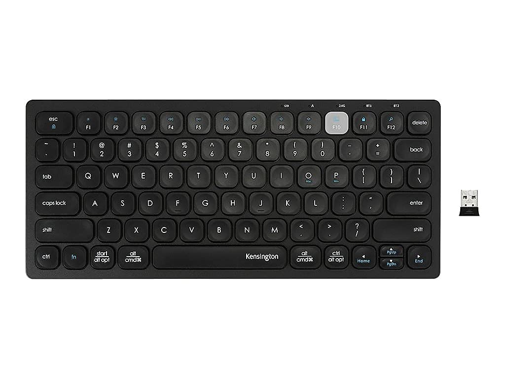 Kensington Multi-Device Dual Wireless Compact Keyboard - Black (K75502US)