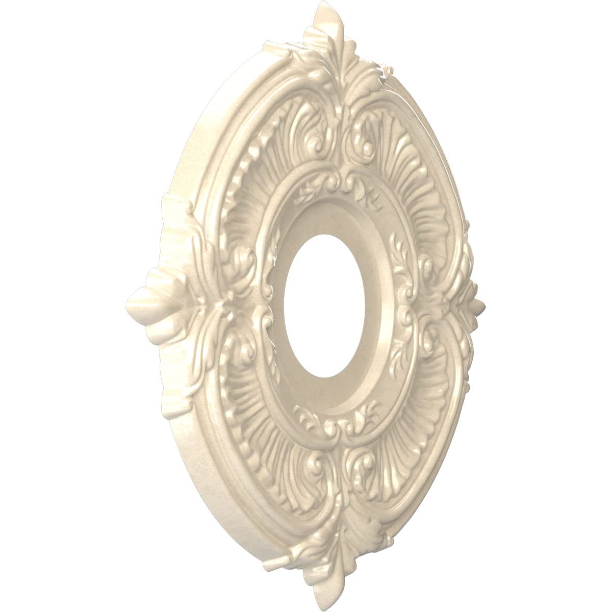 Ekena Millwork Cmp13Atepe Attica Thermoformed Pvc Ceiling Medallion (Fits Canopies Up To 5''), 13''Od X 3 1/2''Id X 3/4''P, Univ