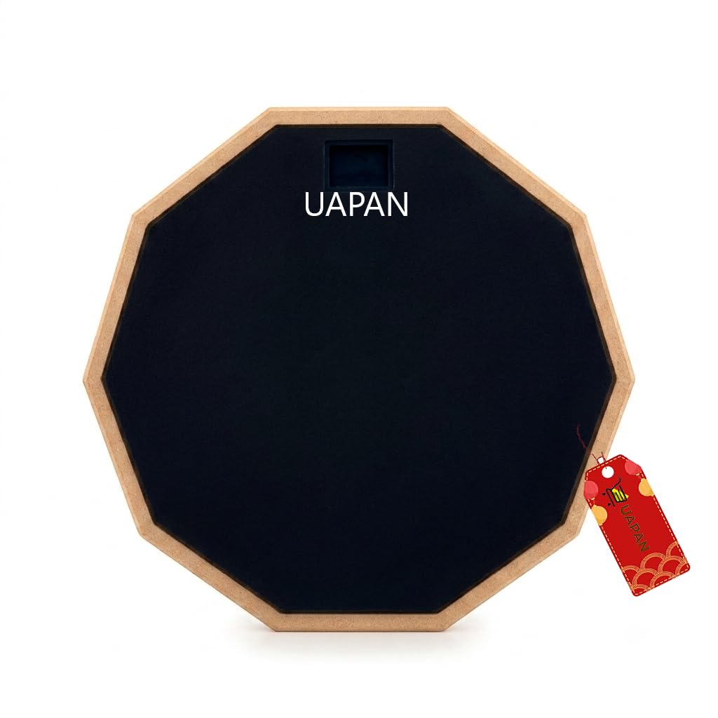 Uapan Drum Practice Pad  12 Inches, Black (Practice Pad Only)