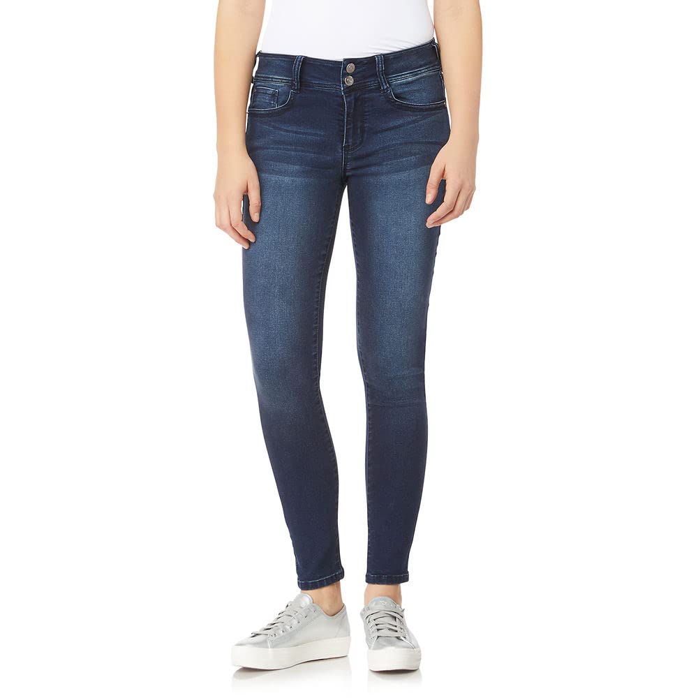 Wallflower Womens Ultra Skinny Mid-Rise Insta Soft Juniors Jeans (Standard And Plus), Shannon, 3 Short