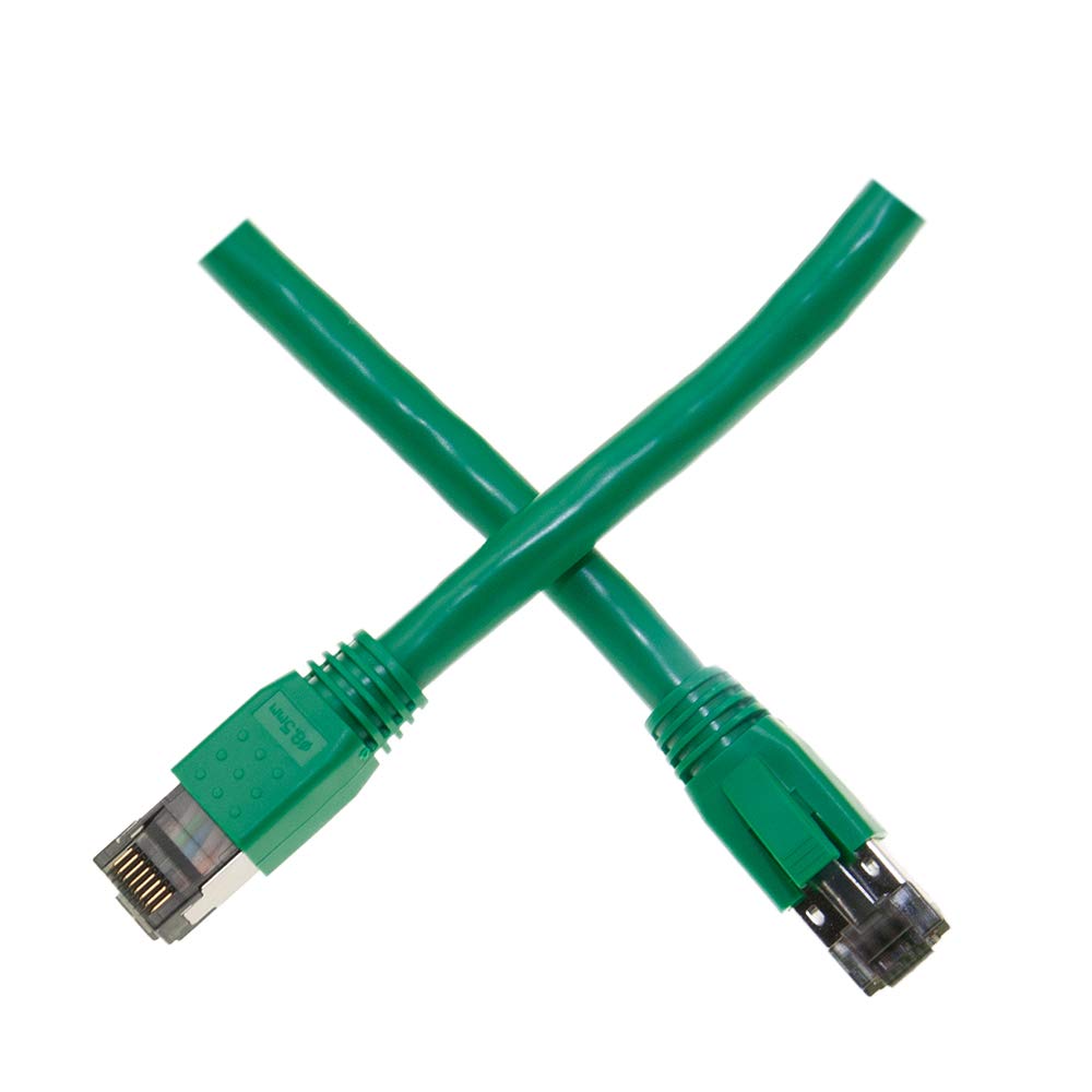 CableWholesale Cat8 S/FTP Ethernet Patch Cable, Boot, 40Gbps   2000MHz, 4 Pair 24AWG Stranded Pure Copper, RJ45 Shielded Gold Plate Connector Male Internet Patch Cable, Green, 5 Foot