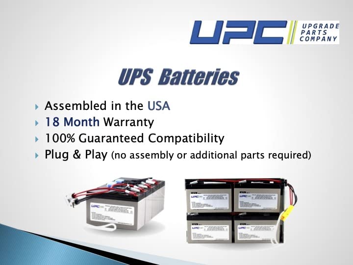 Rbc2 Upc Replacement Battery Pack For Apc Ups Models Bk300, Bk500, Bk350, Bk500M, Bk500Mc, Bk500Mus, Sc420, Be500R, Bk400