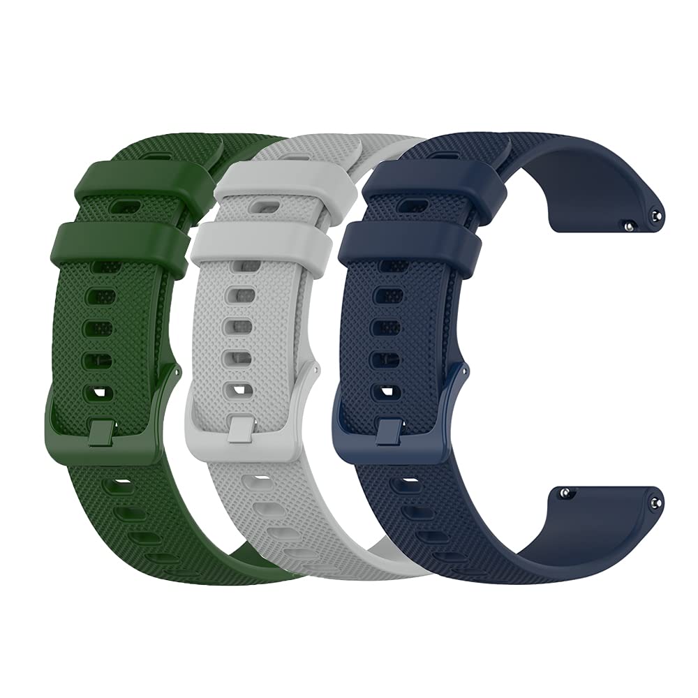 Yeejok Compatible For Garmin Venu 3S/2S Bands Silicone 18Mm, Vivoactive 4S 40Mm Silicone Watch Bands, Vivomove 3S Sport Smart Wa