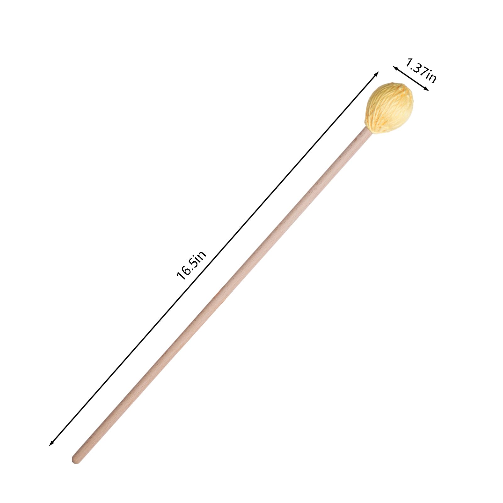 Yolyoo Medium Hard Yarn Head Keyboard Marimba Mallets With Maple Handles,Pack Of 2 Blue (Yellow)
