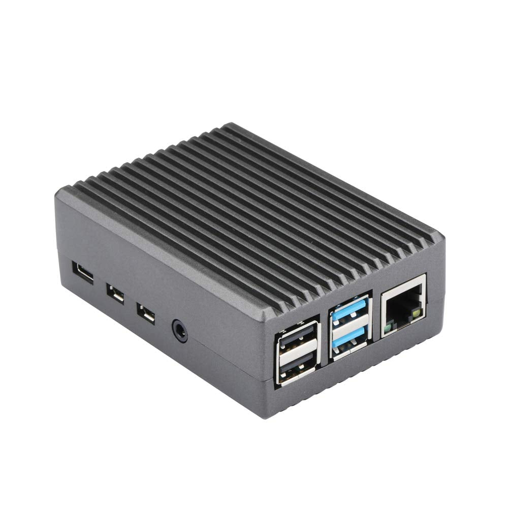 Raspberry Pi 4 Aluminum Case Rpi 4B Shell Metal Box Grey Enclosure For Rpi 4 Model B Only (Grey)