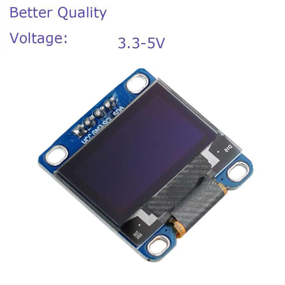 Diymall 0.96'' Oled Module I2C Iic Serial 128X64 Lcd Led White Light Ssd1306 Driver Display For Arduino Micro:Bit (Pack Of 2Pcs)