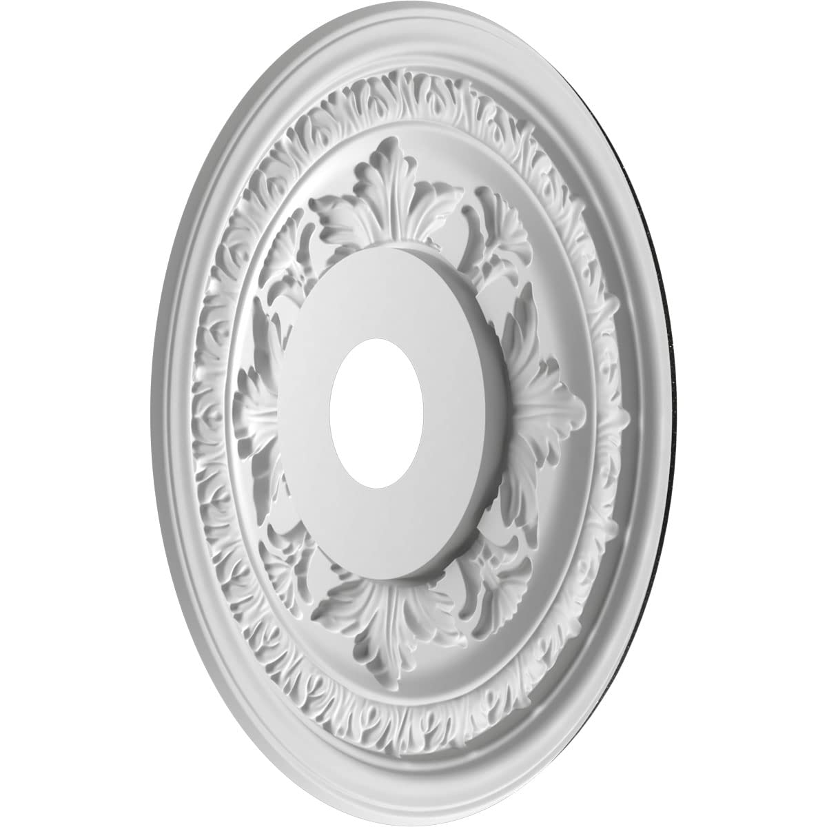 Ekena Millwork Cmp19Baagx Baltimore Thermoformed Pvc Ceiling Medallion (Fits Canopies Up To 7 3/4''), 19''Od, Textured Metallic