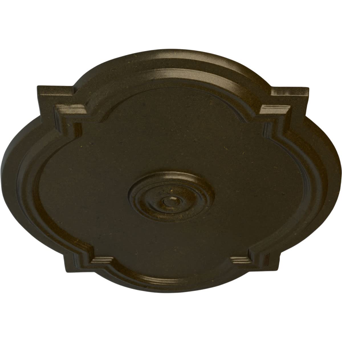 Ekena Millwork Cm21Waggs Waltz Ceiling Medallion, 21 1/4''W X 17 3/8''H X 1''P, Hand Painted Green Gold