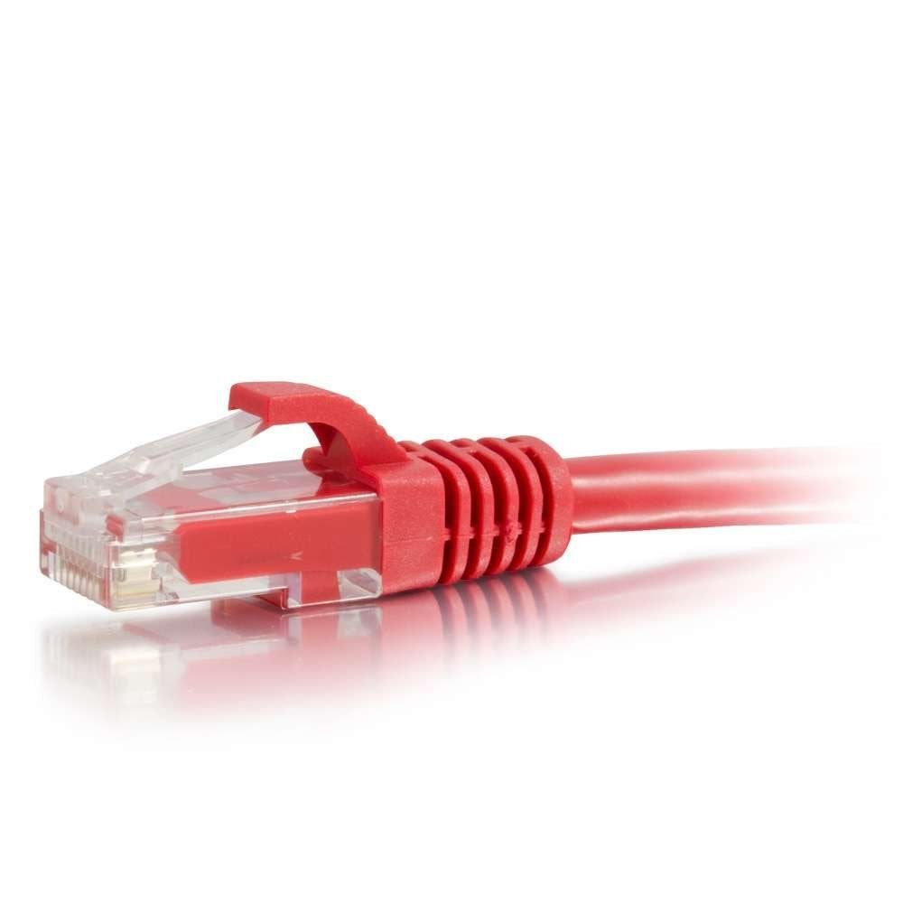 C2G 04002 Cat6 Cable   Snagless Unshielded Ethernet Network Patch Cable, Red (9 Feet, 2.74 Meters)
