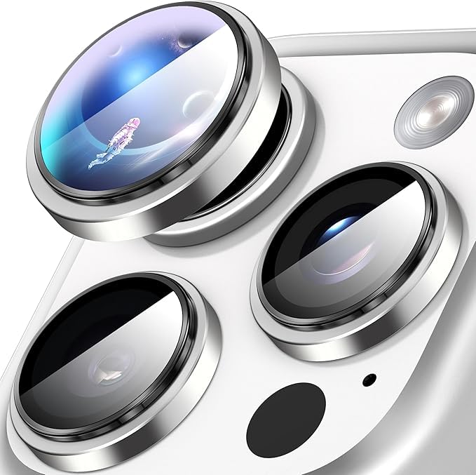 Arerco Camera Lens Protector For Iphone 16 Pro Max /Iphone 16 Pro, Anti-Scratch, Anti-Shatter, Case-Friendly, Tempered 9H+ Glass