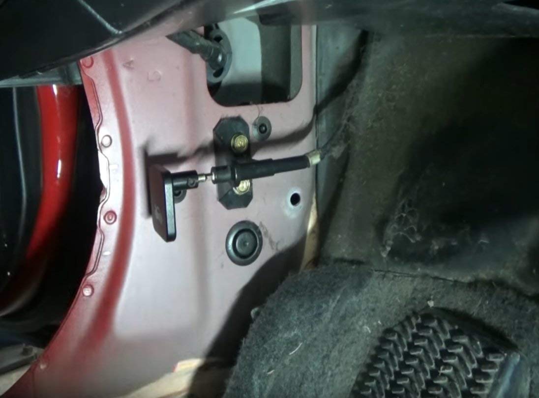 Hood Latch Release Handle Cable Repair Kit Billet Aluminum For Civic 1996 2005, Crv 1997 2006,Element 2003 2011