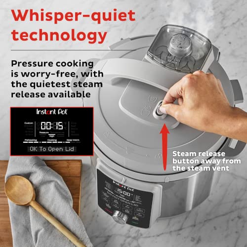 Instant Pot Duo Plus, 6 Quart Whisper Quiet 9 In 1 Electric Pressure Cooker, Slow Rice Steamer, Saut�, Yogurt Maker, Warmer & Sterilizer, Free App With 800+ Recipes, Stainless Steel