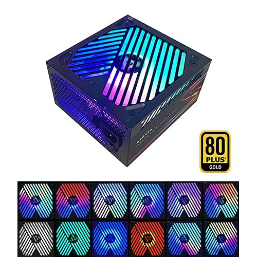 Apevia Atx Pm850W Premier 850W (No Pcie 5.0 & Gen 5 12Vhpwr Connector) 80+ Gold Certified Active Pfc Atx Semi Modular Gaming Power Supply With 366 Rgb Light Modes