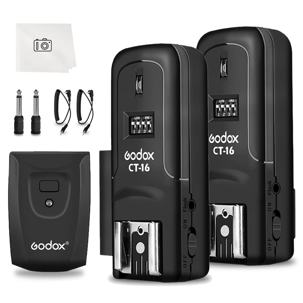 Godox Ct 16 Wireless Radio Flash Trigger Receiver Kit,Fit Compatible For Canon Nikon Pentax Dslr Camera Studio 3 In 1 Flash Tran
