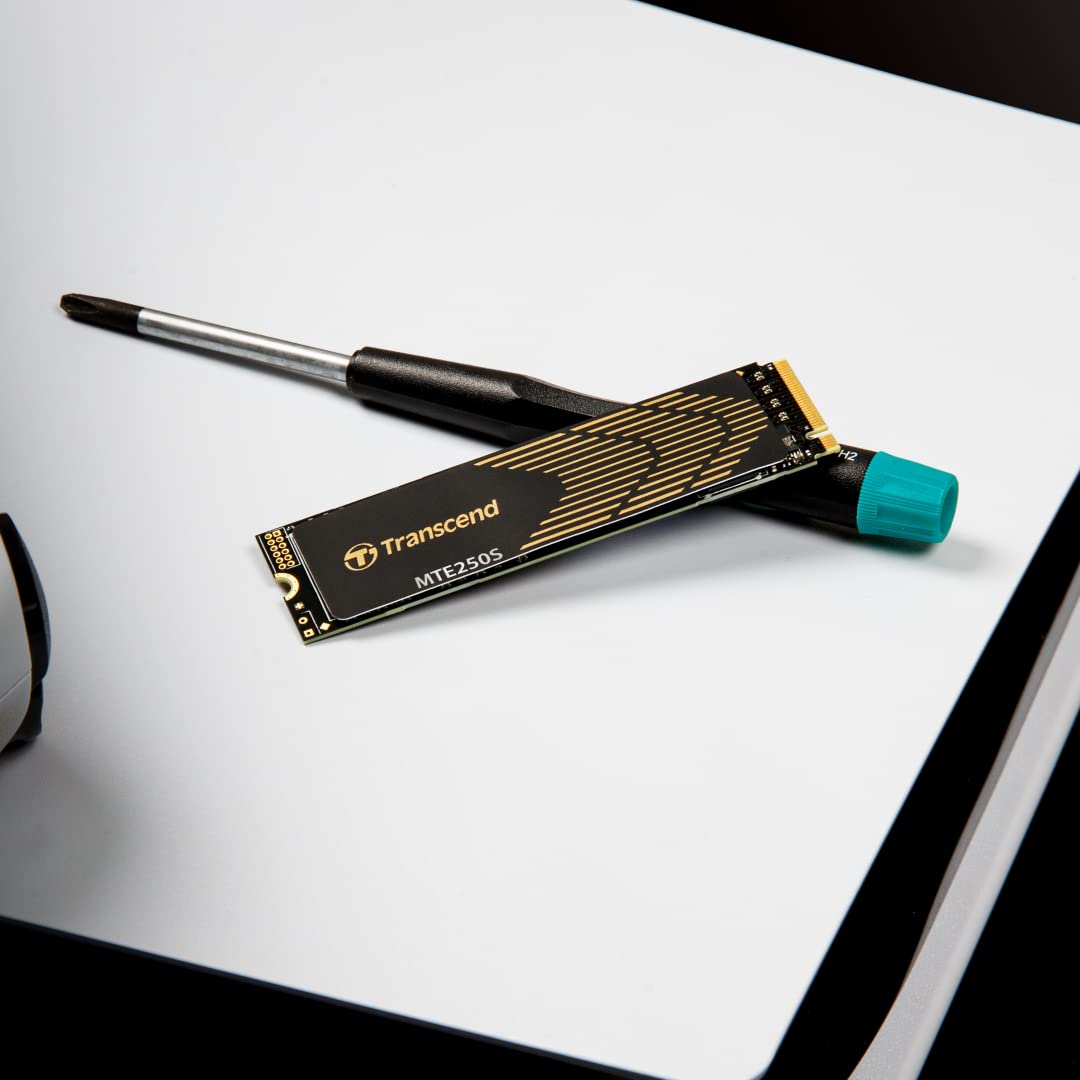 Transcend 2TB MTE250S NVMe Internal Gaming SSD Solid State Drive   Gen4x4 PCIe, M.2 2280 with Graphene Heatsink, Compatible with PS5, Up to 7,100MB/s   TS2TMTE250S