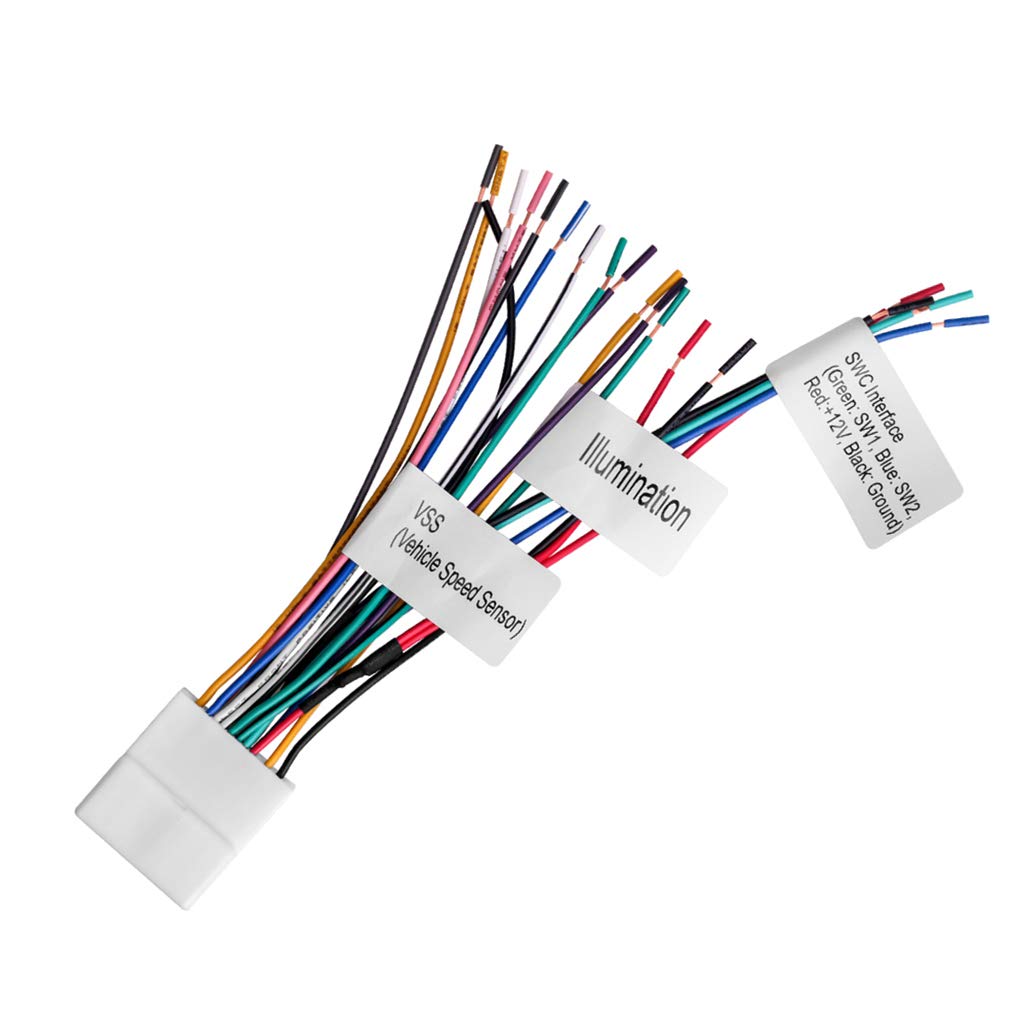 20-Pin Headunit/Radio Wiring Harness With Steering Wheel Switch Wires Compatible With Subaru/2007-2019 Nissan | Upgraded Version Of The Metra 70-7552 | Harness Includes Vss And Swc Pins