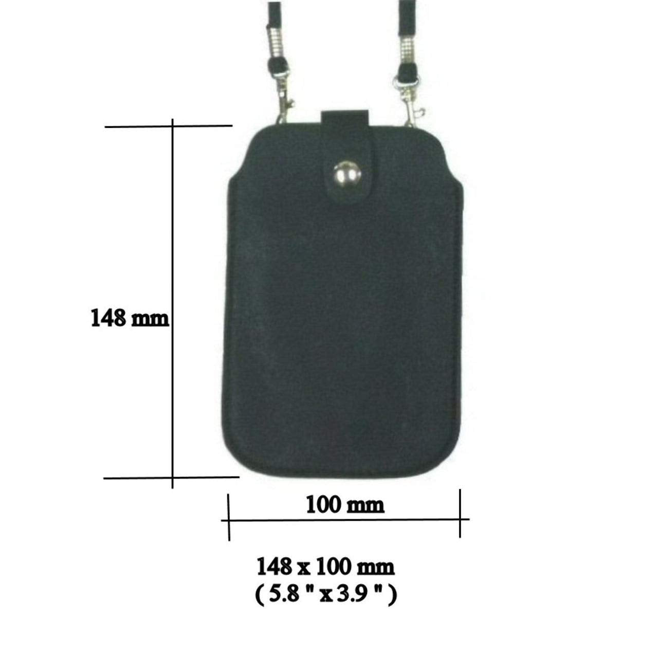 Tapp Collections Phone Neck Pouch Style 2 Magnetic Faux Leather Pink 5.8" x 3.9"