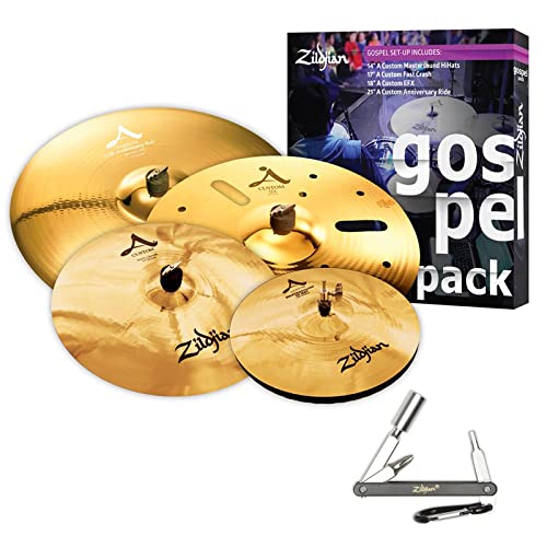 Avedis Zildjian Company A Gospel Pack Cymbals 14'' Mastersound Hi Hats 17'' 18'' Crash & 21'' Ride With Zkey, Ac0801G