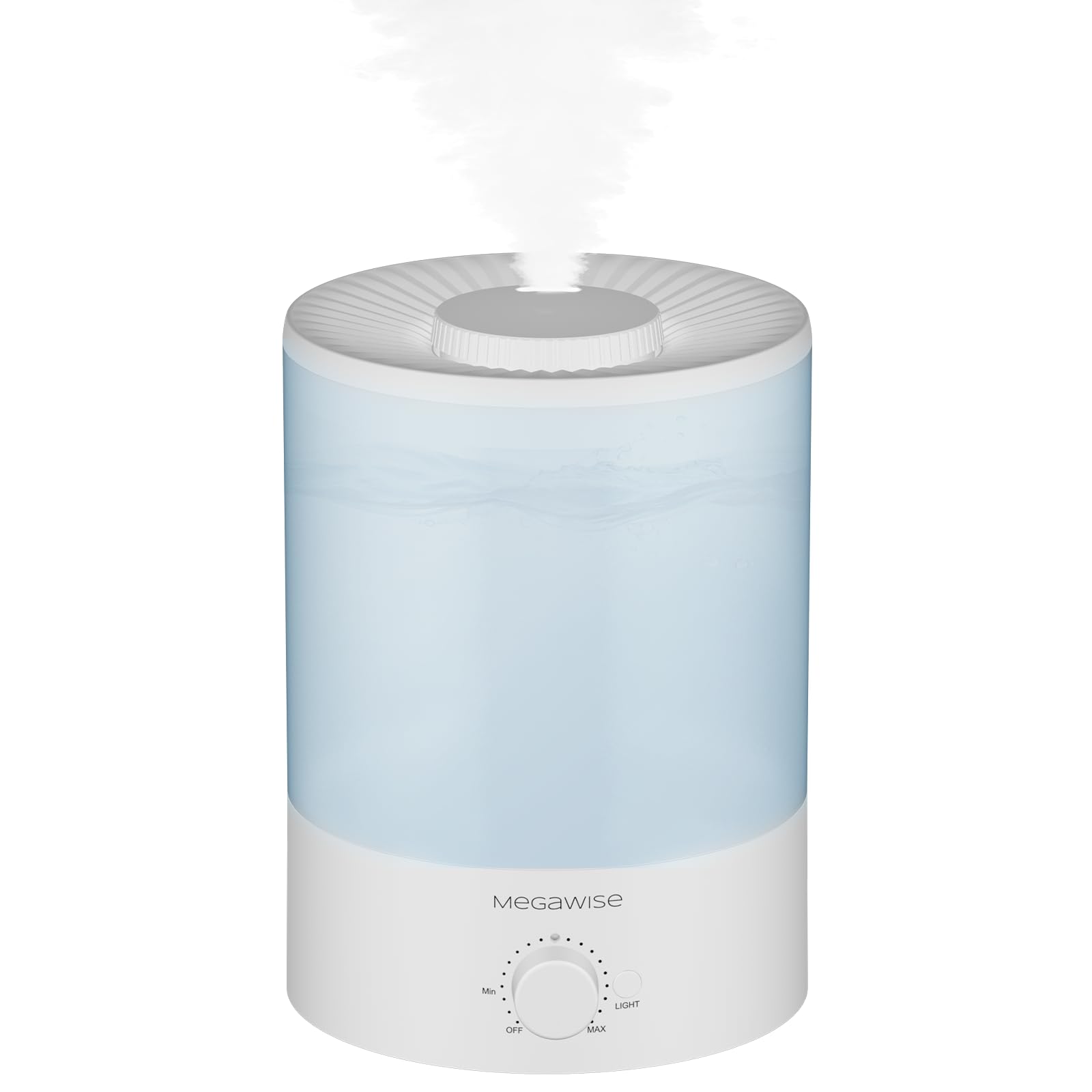 MegaWise Ultrasonic Cool Mist Humidifier | Quiet Operation, Top Fill, Auto Shut-Off | Ideal for Bedroom, Baby Room, and Plants (